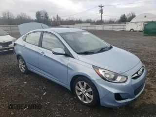 2012 Hyundai Accent GLS with VIN KMHCU4AE2CU185101, listed as a Copart auction lot 51101345 with 126,835 mi miles and Salvage Title. Bid and sale history available at carsss.com. Image 4.