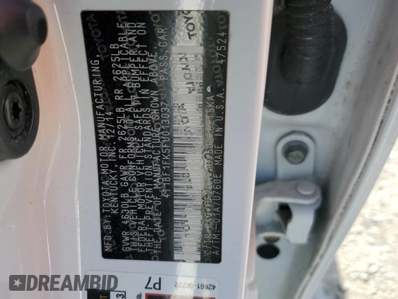 2015 Toyota Camry XLE with VIN 4T1BF1FK5FU013037, listed as a Copart auction lot 53012565 with 75,204 mi miles and Salvage Title. Bid and sale history available at carsss.com. Image 14.