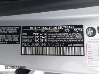 2015 Mercedes-Benz S-Class S 550 with VIN WDDUG8CB4FA132292, listed as a IAAI auction lot 41436153 with 83,505 mi miles. Bid and sale history available at carsss.com. Image 9.