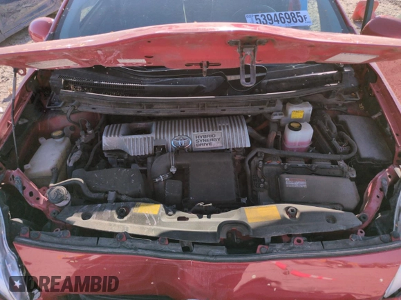 2013 Toyota Prius One with VIN JTDKN3DUXD0341856, listed as a Copart auction lot 53946985 with 123,059 mi miles and Salvage Title. Bid and sale history available at DreamBid. Image 11.