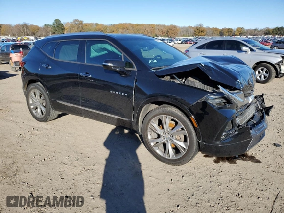 2019 Chevrolet Blazer Premier with VIN 3GNKBFRS1KS694470, listed as a Copart auction lot 84202244 with 56,069 mi miles and Salvage title. Bid and sale history available at DreamBid. Image 4.