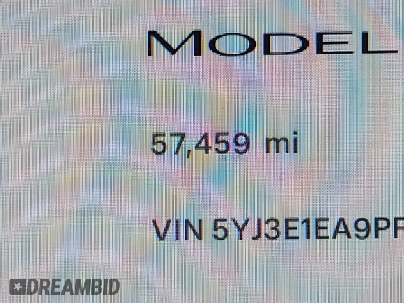 2023 Tesla Model 3 z VIN 5YJ3E1EA9PF639141, wystawiony jako IAAI lot #42167773 z przebiegiem 57 459 mil mil oraz . Historia ofert i sprzedaży dostępna na DreamBid. Obrazek 15.