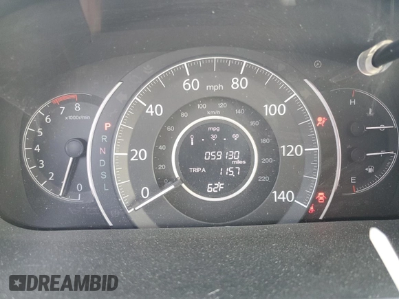 2015 Honda CR-V LX with VIN 5J6RM4H33FL038437, listed as a Copart auction lot 54772675 with 59,130 mi miles and Salvage Title. Bid and sale history available at DreamBid. Image 9.