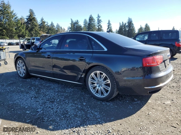 2013 Audi A8 L 4.0L with VIN WAUR2AFD4DN010442, listed as a Copart auction lot 47220315 with 154,058 mi miles and Clean Title. Bid and sale history available at carsss.com. Image 2.