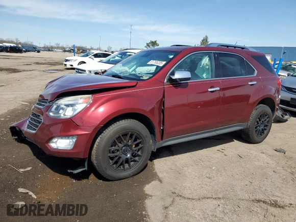 2016 Chevrolet Equinox LTZ with VIN 2GNALDEK2G1163798, listed as a Copart auction lot 51755235 with Not provided miles and Clean title. Bid and sale history available at DreamBid. Image 1.