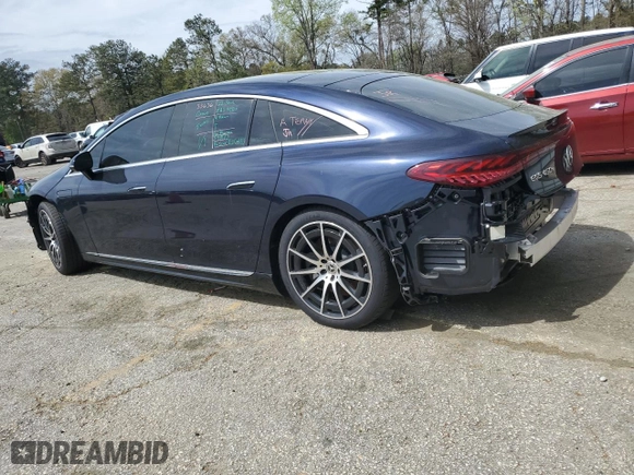 2022 Mercedes-Benz EQS with VIN W1KCG2DB3NA003868, listed as a Copart auction lot 48255124 with 0 mi miles. Bid and sale history available at carsss.com. Image 2.