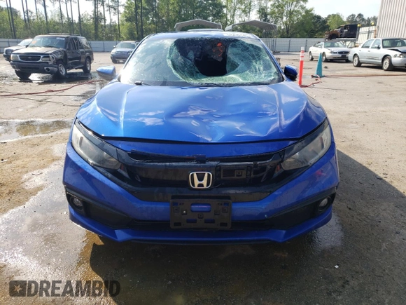 2019 Honda Civic Sport with VIN 2HGFC2F80KH521441, listed as a Copart auction lot 52235145 with 104,604 mi miles and Salvage title. Bid and sale history available at DreamBid. Image 5.
