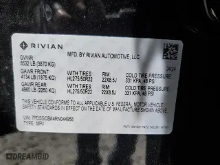 2024 Rivian R1S Adventure with VIN 7PDSGCBA4RN044958, listed as a Copart auction lot 49697345 with 17,762 mi miles and Salvage Title. Bid and sale history available at carsss.com. Image 14.