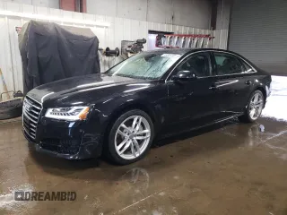 2017 Audi A8 L with VIN WAU44AFD2HN014533, listed as a Copart auction lot 46684705 with 94,030 mi miles and Salvage Title. Bid and sale history available at carsss.com. Image 1.