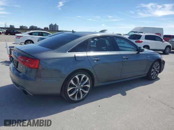 2014 Audi A6 3.0T Prestige with VIN WAUHGAFC1EN011537, listed as a Copart auction lot 47874865 with 100,630 mi miles and Salvage Title. Bid and sale history available at carsss.com. Image 3.