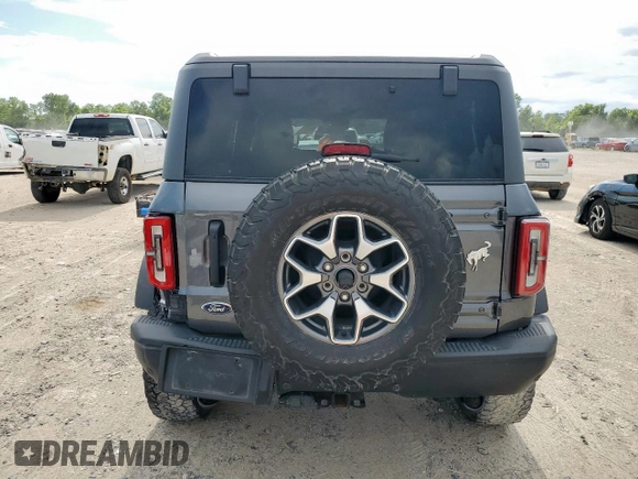 2021 Ford Bronco with VIN 1FMEE5DP3MLB06714, listed as a Copart auction lot 62336425 with 40,947 mi miles and Salvage title. Bid and sale history available at DreamBid. Image 6.