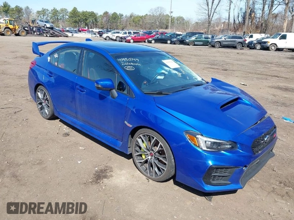 2020 Subaru WRX STI Limited with VIN JF1VA2Y69L9809994, listed as a IAAI auction lot 41930749 with 48,210 mi miles. Bid and sale history available at carsss.com. Image 1.