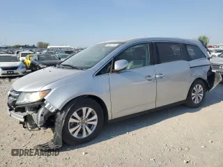 2015 Honda Odyssey EX-L with VIN 5FNRL5H60FB021333, listed as a Copart auction lot 46887245 with 154,894 mi miles and Salvage Title. Bid and sale history available at carsss.com. Image 1.