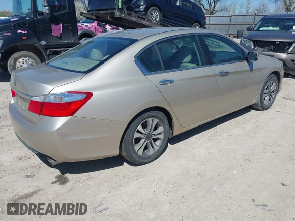 2014 Honda Accord Sedan LX with VIN 1HGCR2F33EA173708, listed as a IAAI auction lot 41989982 with 122,647 mi miles. Bid and sale history available at carsss.com. Image 4.