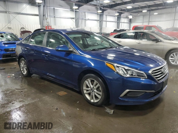 2017 Hyundai Sonata SE with VIN 5NPE24AF1HH543656, listed as a Copart auction lot 45028785 with 87,274 mi miles and Salvage Title. Bid and sale history available at carsss.com. Image 4.