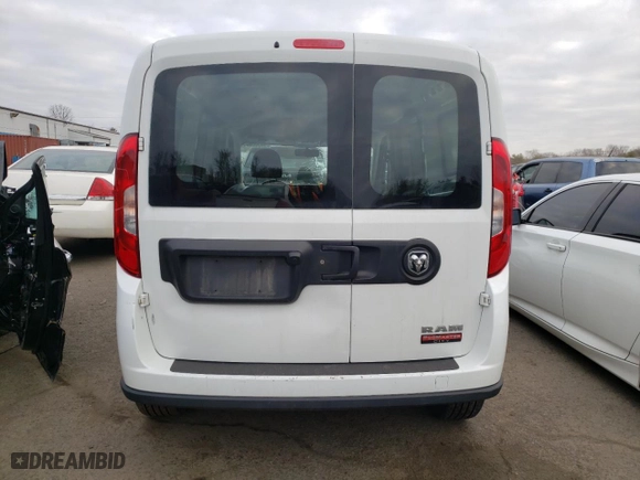 2022 Ram ProMaster City Cargo Van Tradesman with VIN ZFBHRFABXN6Y67344, listed as a Copart auction lot 48960635 with 25,520 mi miles and Salvage Title. Bid and sale history available at carsss.com. Image 6.