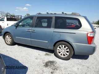 2007 Kia Sedona EX with VIN KNDMB233076166751, listed as a Copart auction lot 50443565 with 216,592 mi miles and Salvage Title. Bid and sale history available at carsss.com. Image 2.
