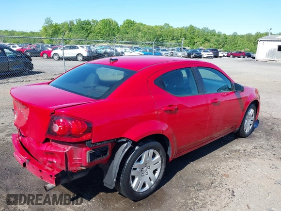 2014 Dodge Avenger SE with VIN 1C3CDZAB4EN224831, listed as a IAAI auction lot 42129024 with 79,134 mi miles and . Bid and sale history available at DreamBid. Image 4.