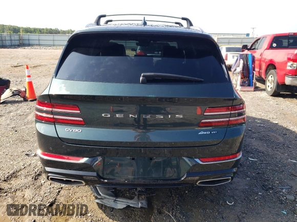 2021 Genesis GV80 with VIN KMUHCESC6MU073951, listed as a Copart auction lot 63617215 with 42,510 mi miles and Salvage title. Bid and sale history available at DreamBid. Image 6.
