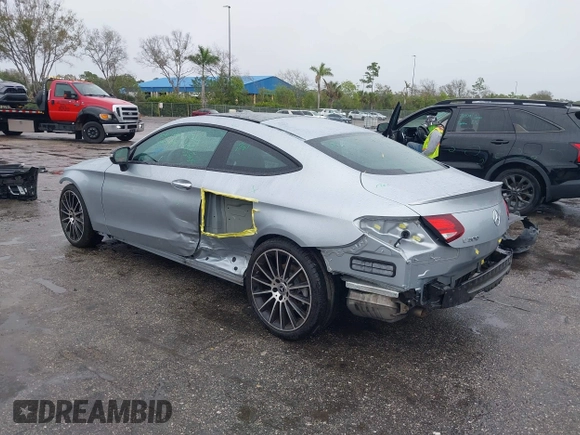 2022 Mercedes-Benz C 300 with VIN W1KWJ8DB7NG115264, listed as a IAAI auction lot 41353889 with 24,361 mi miles and . Bid and sale history available at DreamBid. Image 3.