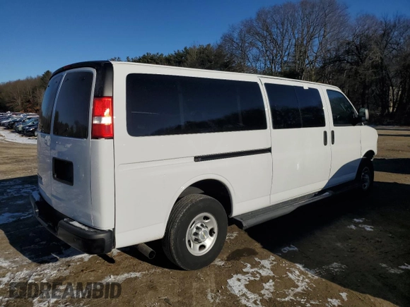 2023 Chevrolet Express Passenger LS z VIN 1GAZGNFP7P1234198, wystawiony jako Copart lot #85733764 z przebiegiem 18 464 mil mil oraz Nie do naprawy • Non repairable. Historia ofert i sprzedaży dostępna na DreamBid. Obrazek 3.