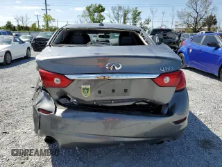 2014 Infiniti Q50 Hybrid Sport with VIN JN1AV7AP0EM691995, listed as a Copart auction lot 51041375 with Not Provided miles and Salvage Title. Bid and sale history available at carsss.com. Image 6.