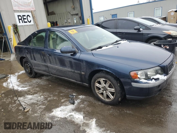 2003 Volvo S60 2.4L with VIN YV1RS61T932248036, listed as a Copart auction lot 86273734 with 0 mi miles and Salvage Title. Bid and sale history available at carsss.com. Image 4.