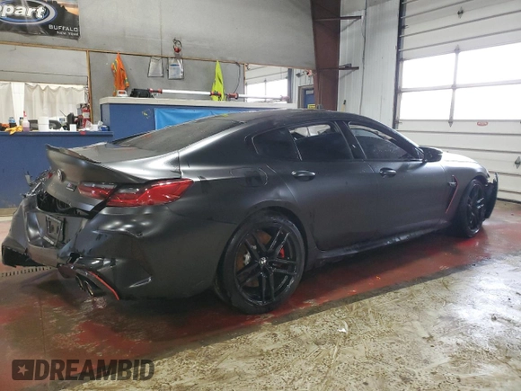 2025 BMW M8 Competition z VIN WBSGV0C04SCS21820, wystawiony jako Copart lot #73384474 z przebiegiem 3 457 mil mil oraz Szkoda całkowita • Salvage title. Historia ofert i sprzedaży dostępna na DreamBid. Obrazek 3.