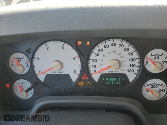 2006 Dodge Ram 2500 SLT with VIN 1D7KS28C56J171641, listed as a Copart auction lot 64175454 with 127,197 mi miles and Salvage Title. Bid and sale history available at carsss.com. Image 9.