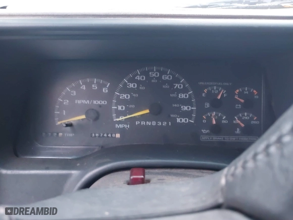 1999 Chevrolet Tahoe with VIN 1GNEC13RXXR101766, listed as a IAAI auction lot 41393447 with 387,448 mi miles. Bid and sale history available at carsss.com. Image 7.