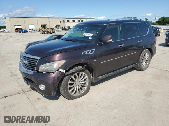 2014 Infiniti QX80 with VIN JN8AZ2ND9E9750604, listed as a Copart auction lot 57026004 with 144,732 mi miles and Clean Title. Bid and sale history available at carsss.com. Image 1.