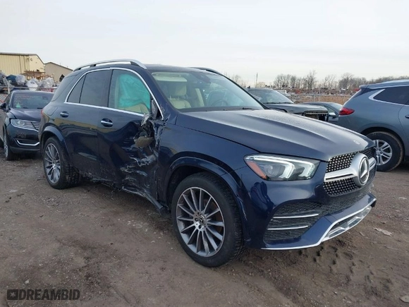 2022 Mercedes-Benz GLE with VIN 4JGFB4KB8NA709475, listed as a IAAI auction lot 41504618 with 18,592 mi miles. Bid and sale history available at carsss.com. Image 1.