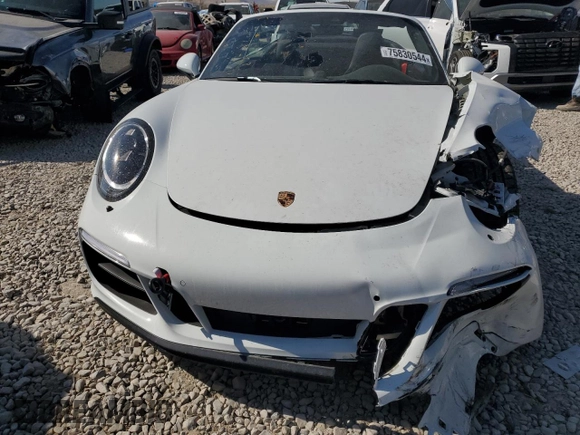 2018 Porsche 911 Carrera S with VIN WP0CB2A94JS147492, listed as a Copart auction lot 75830544 with 16,918 mi miles and Salvage Title. Bid and sale history available at carsss.com. Image 5.