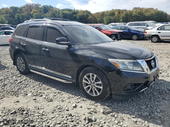 2013 Nissan Pathfinder SL with VIN 5N1AR2MM1DC616003, listed as a Copart auction lot 75128384 with 115,120 mi miles and Salvage Title. Bid and sale history available at carsss.com. Image 4.