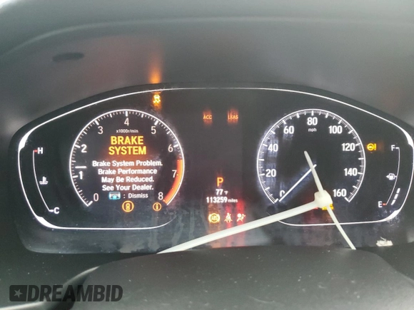 2019 Honda Accord Sport with VIN 1HGCV1F38KA090650, listed as a Copart auction lot 63374355 with 113,259 mi miles and Non repairable. Bid and sale history available at DreamBid. Image 9.