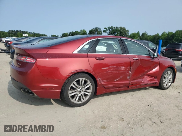 2014 Lincoln MKZ with VIN 3LN6L2G98ER805989, listed as a Copart auction lot 58625875 with 101,185 mi miles and Salvage title. Bid and sale history available at DreamBid. Image 3.