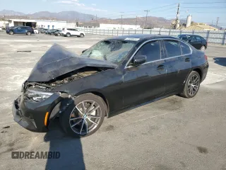 2022 BMW 3 Series 330i with VIN 3MW5R1J04N8C27833, listed as a Copart auction lot 72498634 with 0 mi miles and Salvage Title. Bid and sale history available at carsss.com. Image 1.
