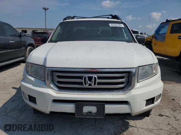 2012 Honda Ridgeline RT with VIN 5FPYK1F25CB451496, listed as a Copart auction lot 62484395 with 169,044 mi miles and Salvage title. Bid and sale history available at DreamBid. Image 5.