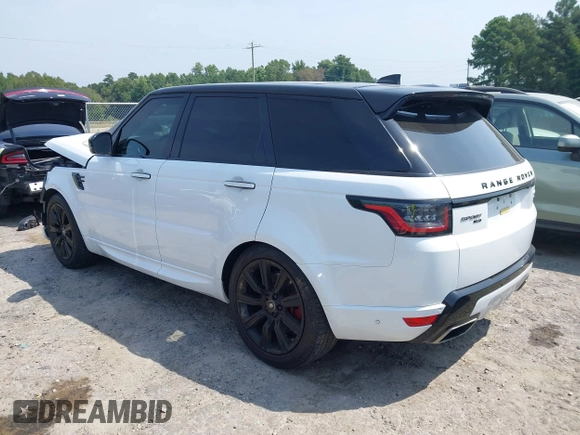 2021 Land Rover Range Rover Sport HST with VIN SALWS2RU3MA753438, listed as a IAAI auction lot 40206318 with 48,222 mi miles. Bid and sale history available at carsss.com. Image 3.