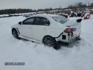 2015 Mitsubishi Lancer Evolution Final Edition with VIN JA32W7FV4FU027186, listed as a Copart auction lot 87299484 with 69,266 mi miles and Salvage Title. Bid and sale history available at carsss.com. Image 2.