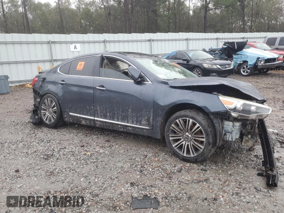 2014 Kia Cadenza Limited with VIN KNALN4D74E5135406, listed as a Copart auction lot 80871054 with 161,351 mi miles and Salvage Title. Bid and sale history available at carsss.com. Image 4.