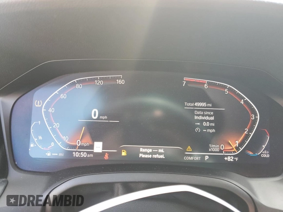 2022 BMW 3 Series 330i with VIN 3MW5R1J06N8C45380, listed as a Copart auction lot 50214105 with 49,995 mi miles and Salvage Title. Bid and sale history available at carsss.com. Image 9.