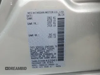2024 Nissan Altima SR z VIN 1N4BL4CVXRN432065, wystawiony jako Copart lot #58750405 z przebiegiem 21 791 mil mil oraz Czysty tytuł • Clean title. Historia ofert i sprzedaży dostępna na DreamBid. Obrazek 12.