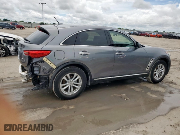 2017 Infiniti QX70 z VIN JN8CS1MU7HM141618, wystawiony jako Copart lot #59794075 z przebiegiem 114 272 mil mil oraz Szkoda całkowita • Salvage title. Historia ofert i sprzedaży dostępna na DreamBid. Obrazek 3.