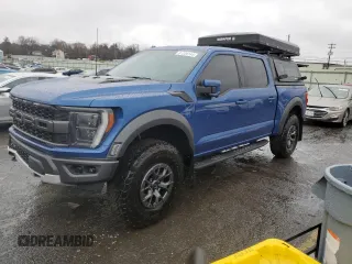 2022 Ford F-150 Raptor with VIN 1FTFW1RG4NFC00625, listed as a Copart auction lot 81228744 with 35,346 mi miles and Salvage Title. Bid and sale history available at carsss.com. Image 1.