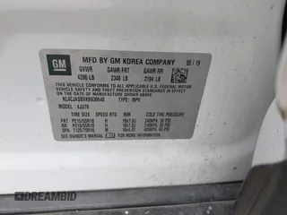 2019 Buick Encore Preferred with VIN KL4CJASBXKB930648, listed as a IAAI auction lot 41892692 with 61,448 mi miles. Bid and sale history available at carsss.com. Image 9.