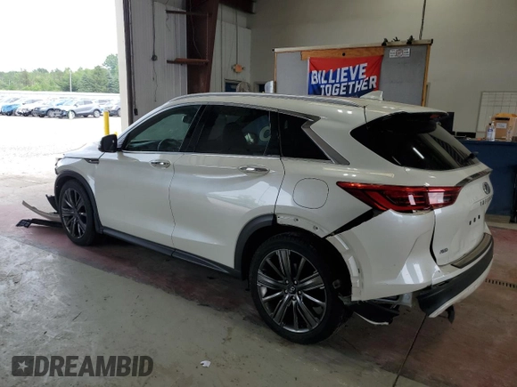 2020 Infiniti QX50 Luxe z VIN 3PCAJ5M35LF109871, wystawiony jako Copart lot #62479765 z przebiegiem 55 723 mil mil oraz Szkoda całkowita • Salvage title. Historia ofert i sprzedaży dostępna na DreamBid. Obrazek 2.