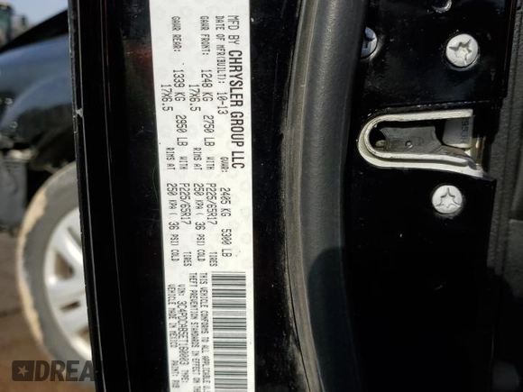 2014 Dodge Journey SE with VIN 3C4PDCAB5ET160003, listed as a Copart auction lot 88977325 with 144,305 mi miles and Salvage Title. Bid and sale history available at carsss.com. Image 13.