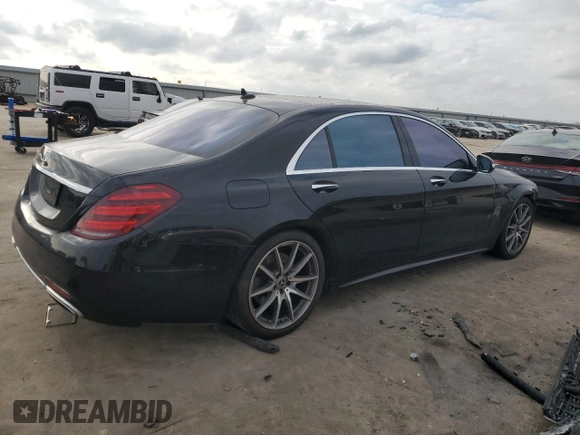2018 Mercedes-Benz S 560 with VIN WDDUG8DB0JA421872, listed as a Copart auction lot 44194975 with 73,566 mi miles and Salvage Title. Bid and sale history available at carsss.com. Image 3.