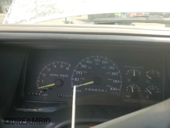 1997 Chevrolet Suburban with VIN 1GNEC16R5VJ301591, listed as a Copart auction lot 75965054 with 213,321 mi miles and Salvage Title. Bid and sale history available at carsss.com. Image 9.